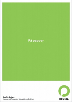Pinevision Ad Green with Swedish Text