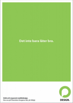 Pinevision Ad Green with Swedish Text Again