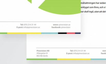 Close up of pinevision print material