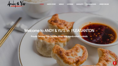 Andy and Yus Website Screenshot