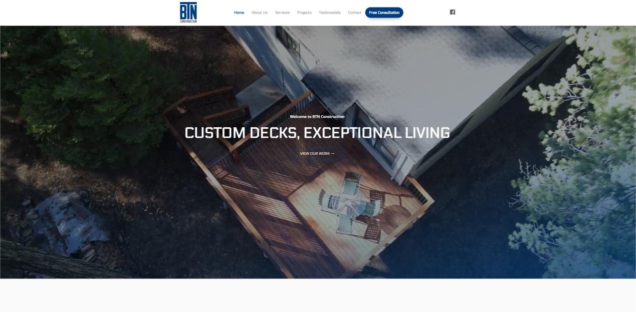 Screenshot of BTN website