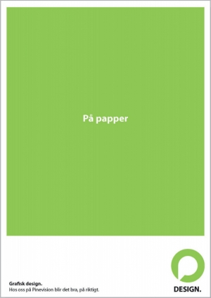 Pinevision Ad Green with Swedish Text