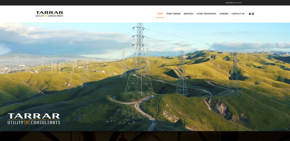 Tarrar Utility Consultants website screenshot